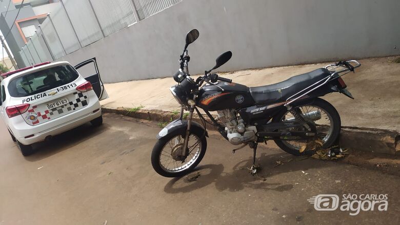Moto furtada é localizada pela PM no Jardim Paulista - Crédito: Maycon Maximino