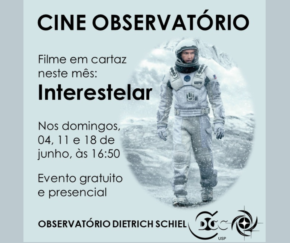 “Cine Observatório” faz última exibição do filme “Interestelar” São