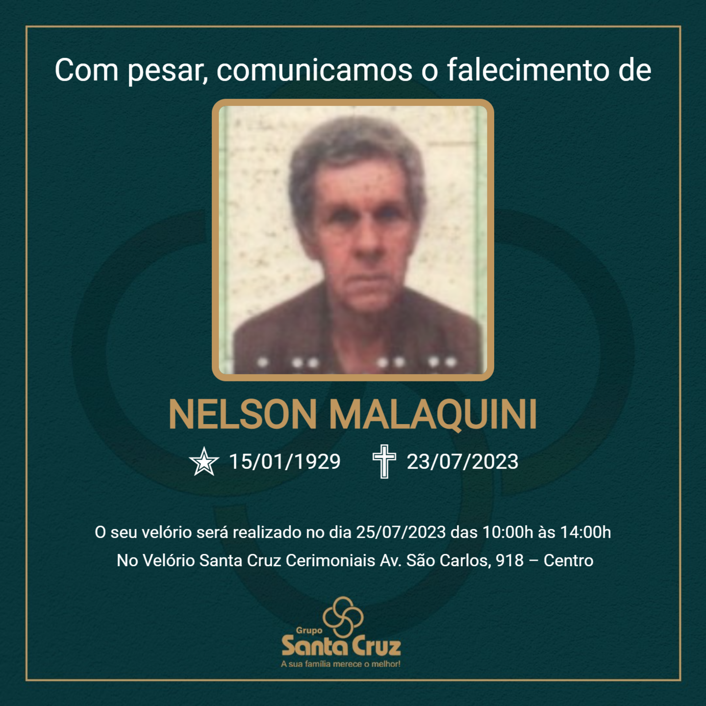 São Carlos Clube - Nota de Falecimento É com grande pesar, que o São Carlos  Clube, comunica o falecimento do associado Adilton Del Nero, exímio jogador  do Interamigos. O SCC presta condolências