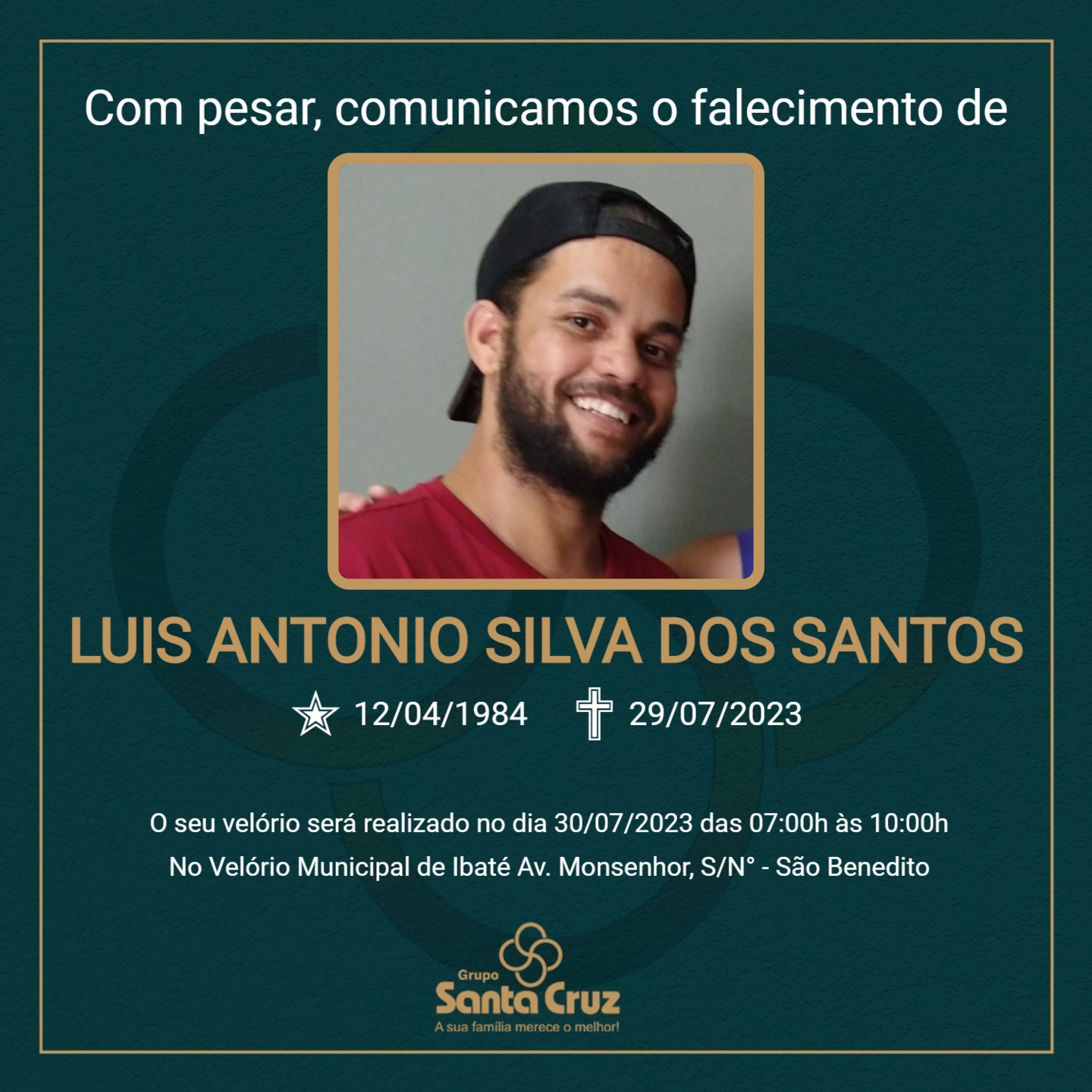 Grupo Santa Cruz informa nota de falecimento - São Carlos Agora