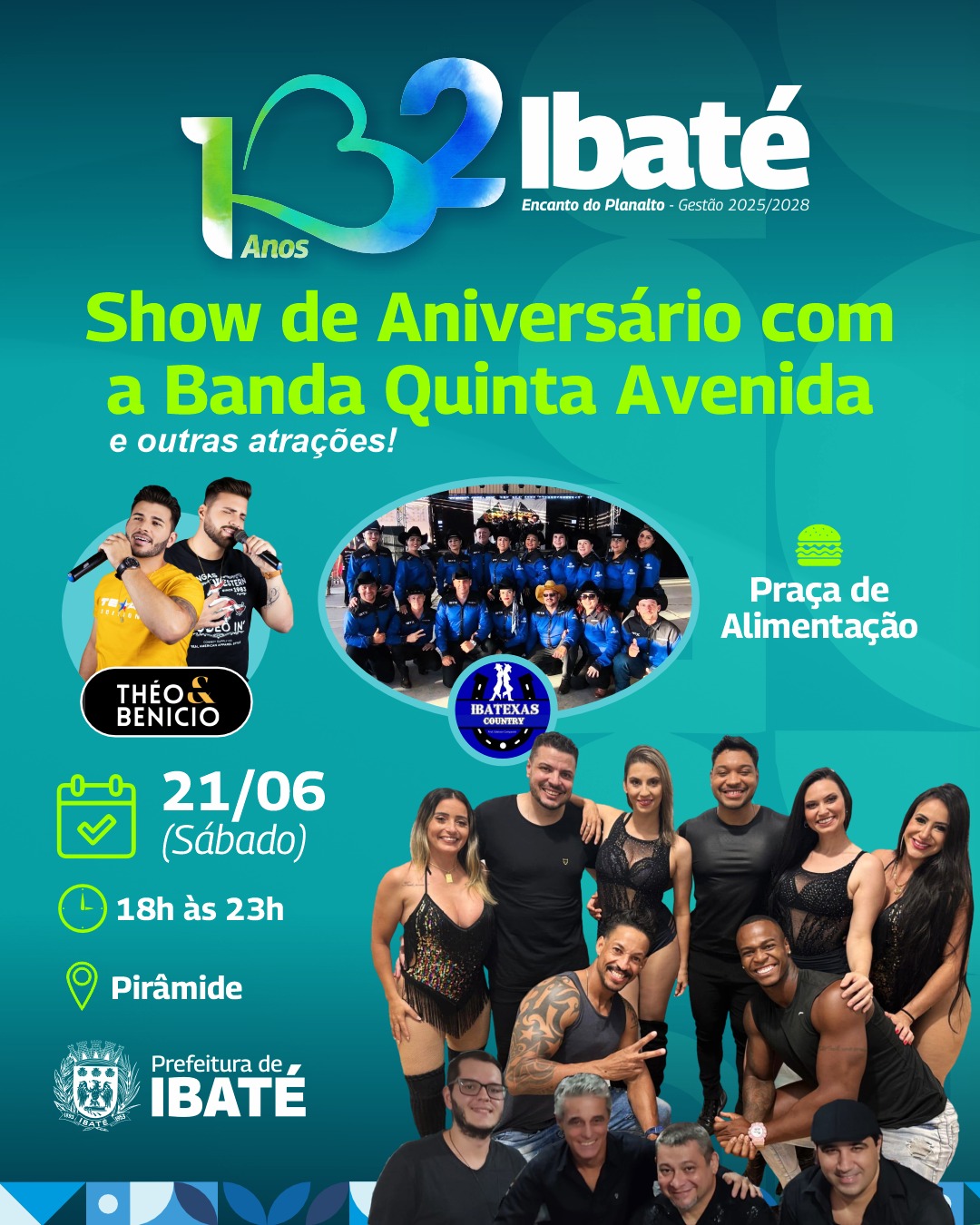 Banda 5ª Avenida agita o show de aniversário dos 132 anos de Ibaté neste sábado